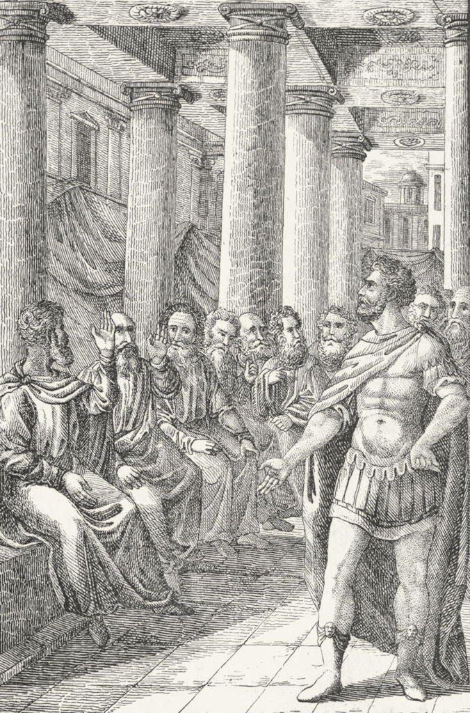 CLASSICAL. Ephorus Lysander Romans council c1800 old antique print picture